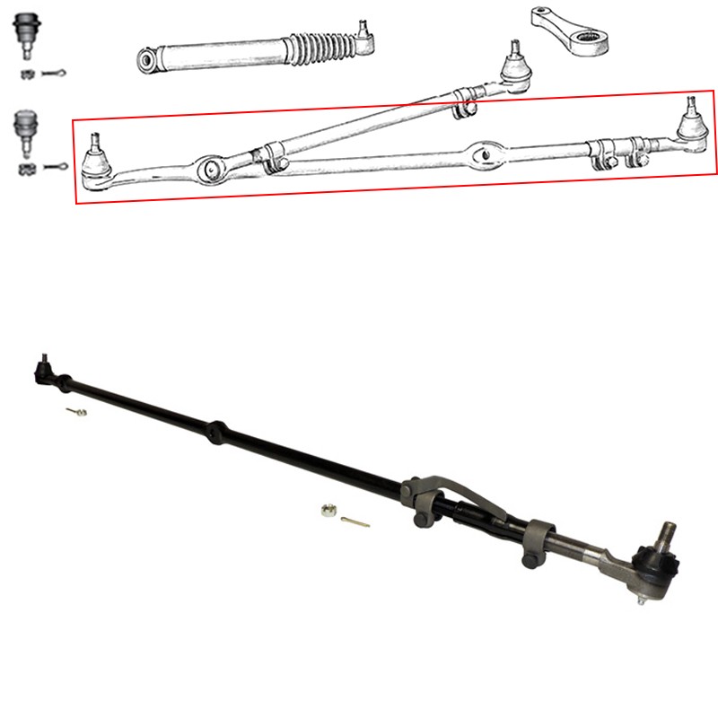 Complete coupling rod - YJ (91-95)