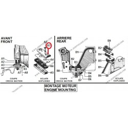 TOLE SUPERIEURE SILENT BLOC AVANT MOTEUR