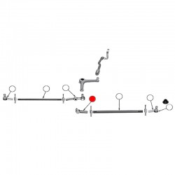 Left steering bar ball joint - CJ2/3