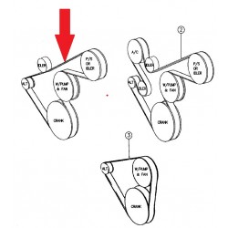 Courroie accessoire 2.5L - Wrangler YJ (95)