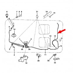 Tube de frein arrière droit - Wrangler YJ (87-95)