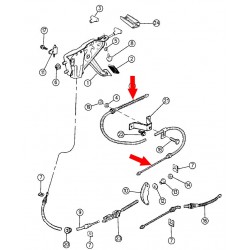 Câble frein à main arrière - Wrangler YJ (91-95) Côté droit