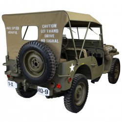 Capote Ete avec Marquage – Réf. WOA3216US – Jeep Willys / Ford GPW - 2