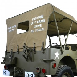 Capote Ete avec Marquage – Réf. WOA3216US – Jeep Willys / Ford GPW