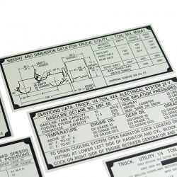 PLAQUES IDENTIFICATION - M38A1