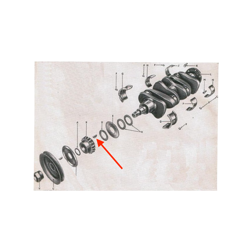 TIMING GEAR KEY ON CRANKSHAFT