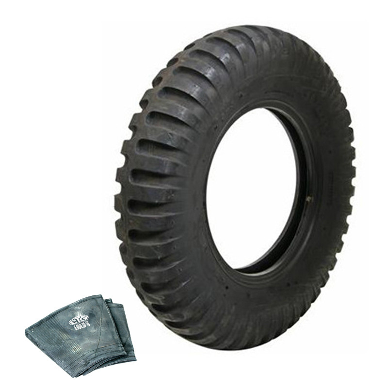 Military Tire 600x16 + Inner Tube - Mrf – Réf. WOA7791 – Jeep Willys / Ford GPW