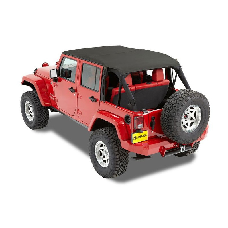 Header Safari Cable Style Bikini - '10-18 Wrangler JK 4-Door (Black Diamond)