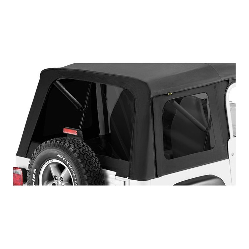 Set of tinted rear windows for Supertop Black Diamond soft top - Wrangler TJ (1997-2006).