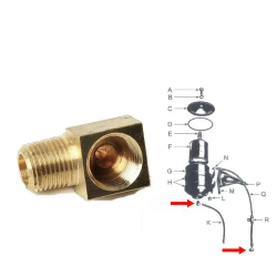 Raccord Huile sur Bloc Moteur Et Filtre A Huile – Réf. WO384569 – Jeep Willys / Ford GPW