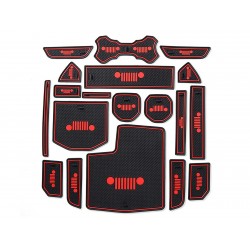 Console mat Black/Red - JL/JT