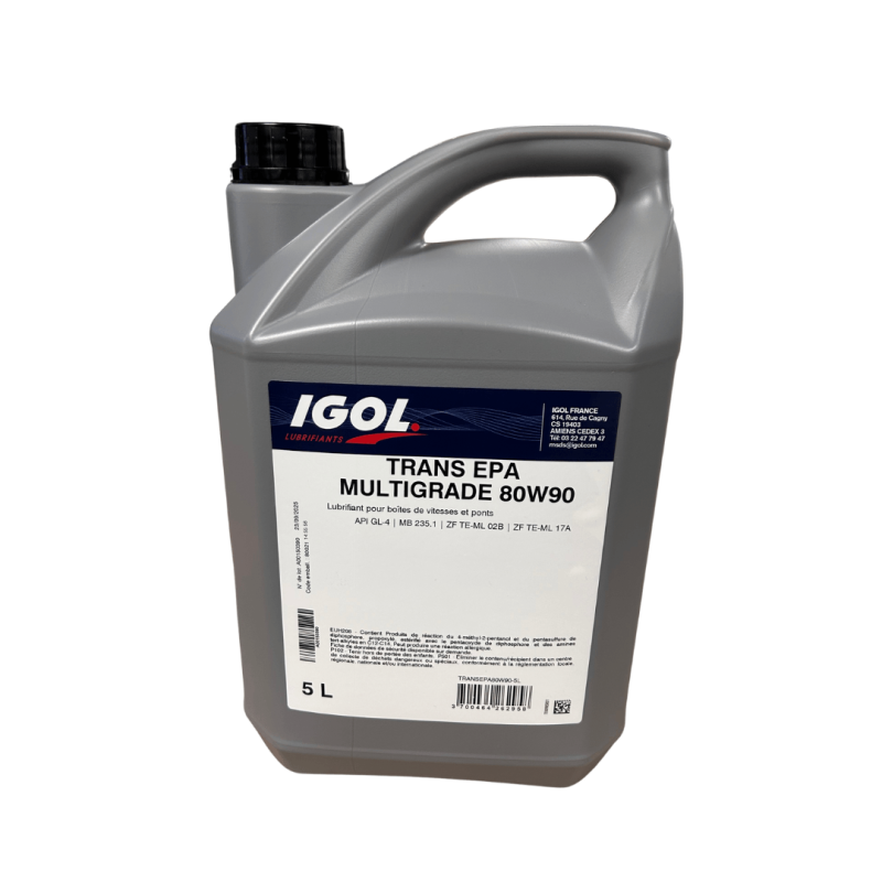 Huile de boite 80W90 - 5L - Ref.BIDON90-5L