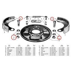 Lower Brake Shoe Fixed Point Pin - Ref.WO637899 - 3