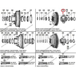 HUB, FRONT WHEEL, DEMOUNTABLE, BANJO