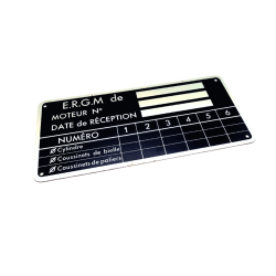 Plaque moteur ERGM - Ref. WO-PLAQUE1