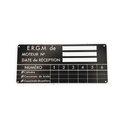 Plaque moteur ERGM - Ref. WO-PLAQUE1 - 2