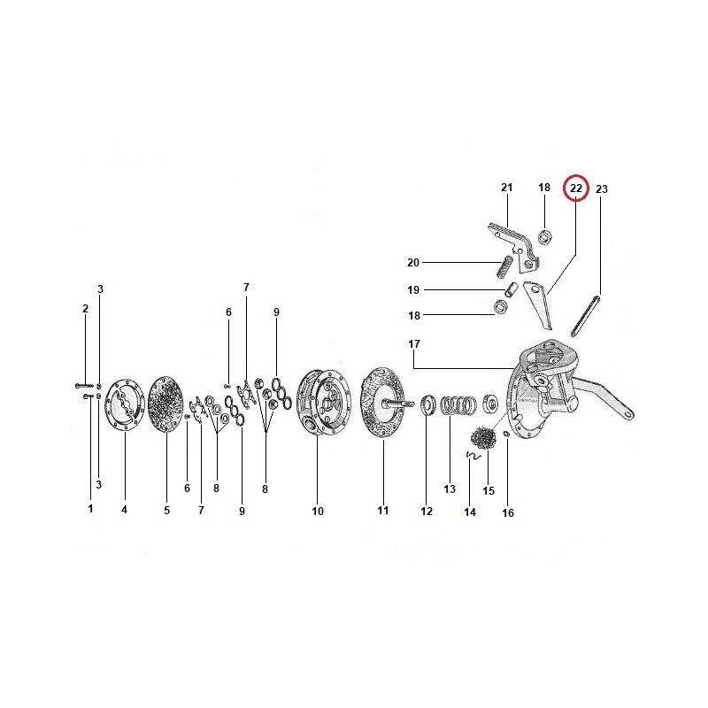 FUEL PUMP LEVER 6 VALVES