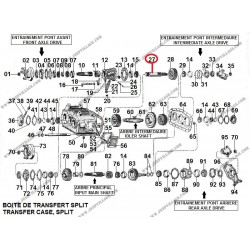 BT SPLIT FR/R OUTPUT SHAFT