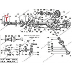 SPLIT FRONT WHEEL SHAFT PAPER GASKET