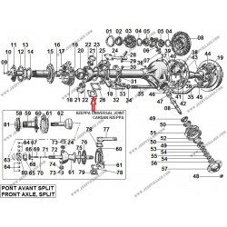 FRONT AXLE SPLIT BALL CAP