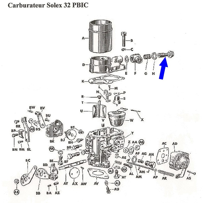 FUEL INLET BANJO SCREW SOLEX CARBURETOR
