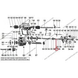 DOUBLE PTO SLIDE SUPPORT SHAFT