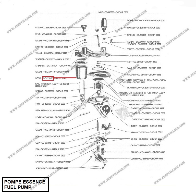 Pompe à Essence 2 Valves Dodge Série WC - Pièce Neuve D'origine