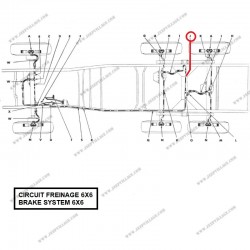 BRAKE TUBE/INTERMEDIATE BRIDGE 6X6