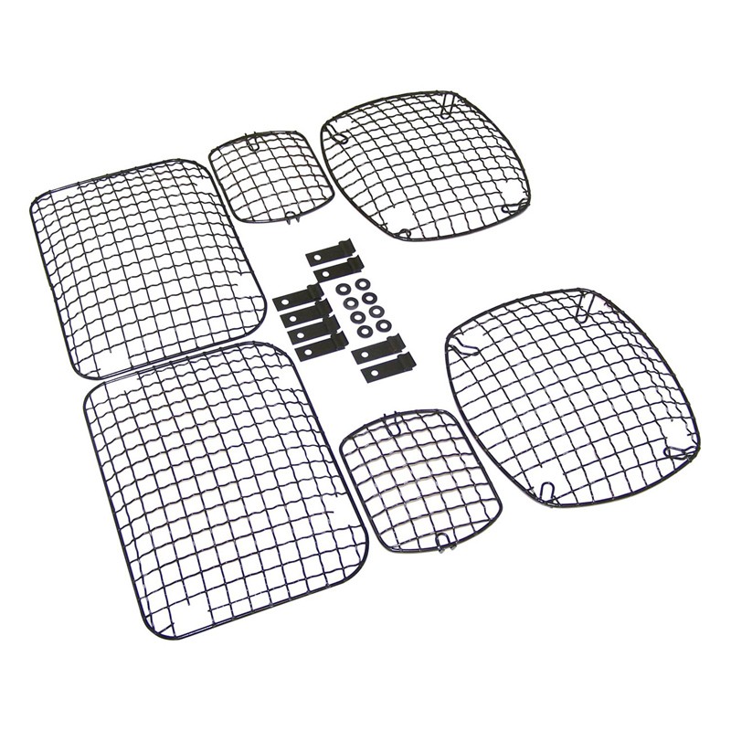 Protective Grilles Kit - YJ (87-95) Black