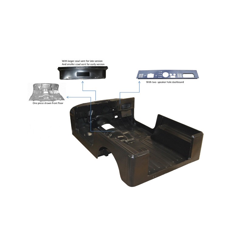 Cj7 Body Tub (76-86) – Réf. 5464362 – Jeep Willys / Ford GPW Cj7 Body Tub (76-86) – Réf. 5464362 – Jeep Willys / Ford GPW