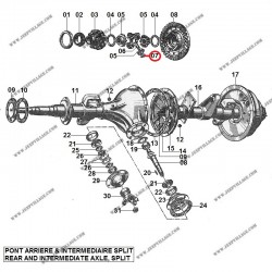 WASHER SATELLITE DIFFERENTIAL SPLIT