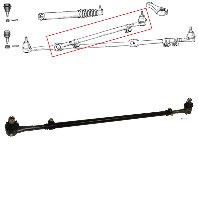 Complete steering bar - YJ (91-95)