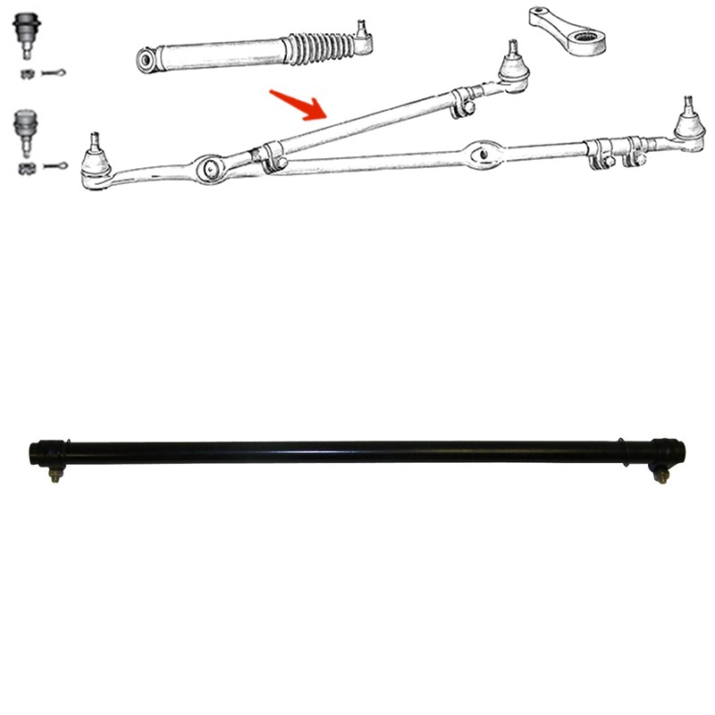 Steering bar tube - YJ (91-95)