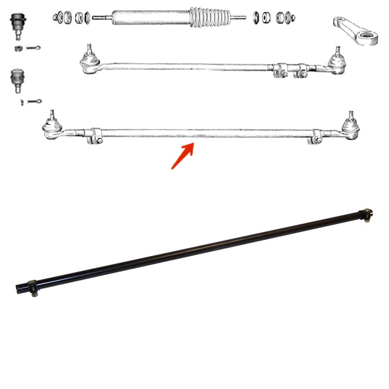 Coupling bar tube - CJ5 (72-83)